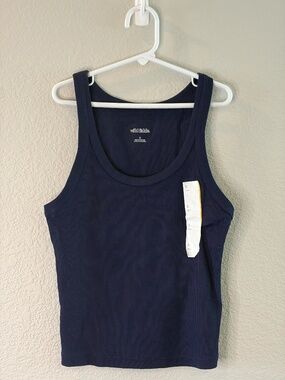 Wild Fable Womens Navy Blue Tank Top Size S
